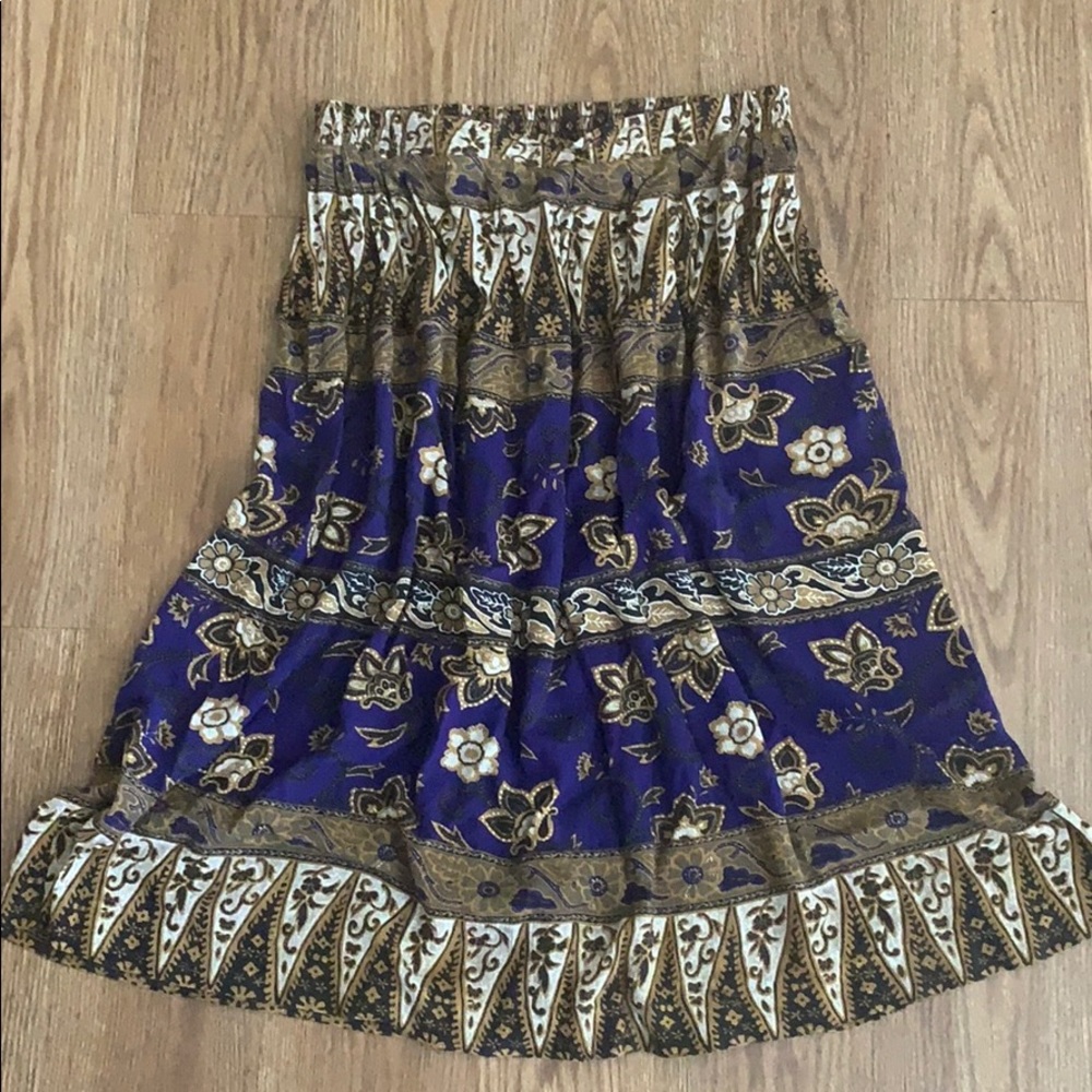 Gold/Purple Maxi Skirt
